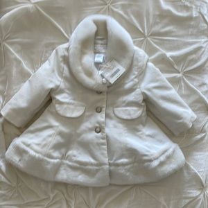 New with Tags Janie and Jack winter coat with faux fur